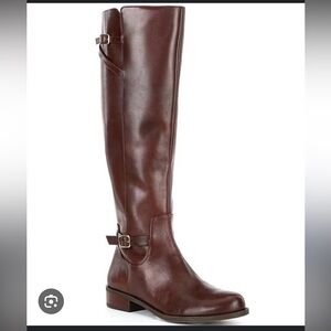 Marion Buckle Soft Leather Tall Riding Boots